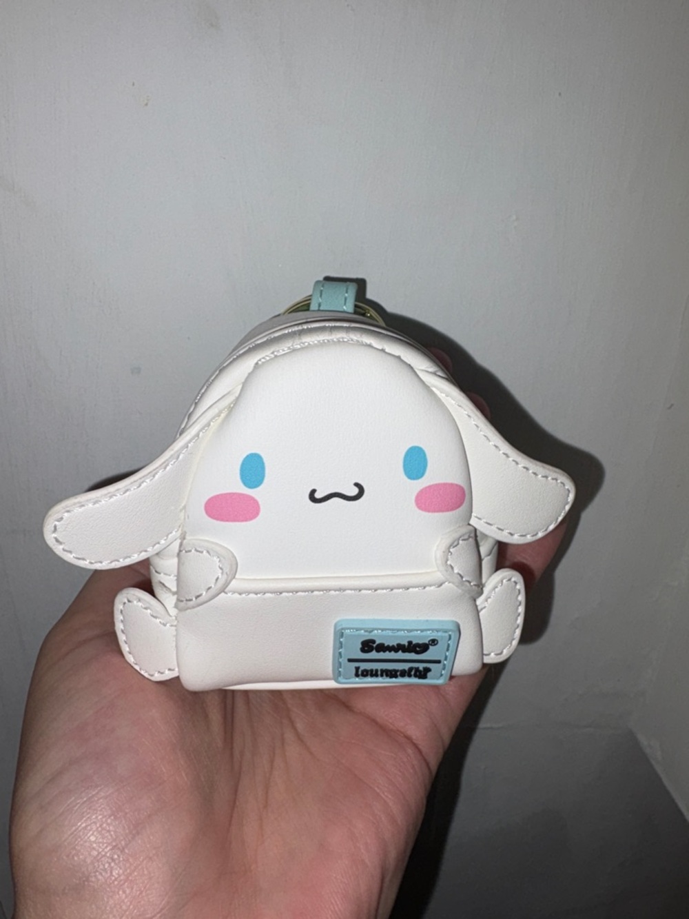 Loungefly White Cinnamoroll Mini Bag with Blue and Pink Accents